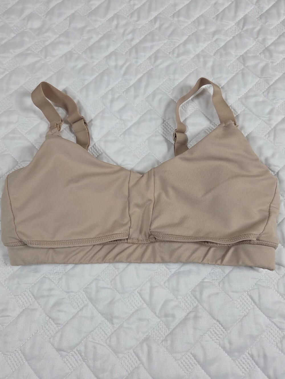 Ollie Gray The Anywhere Nursing Pumping Bra Beige Wireless Maternity Size M